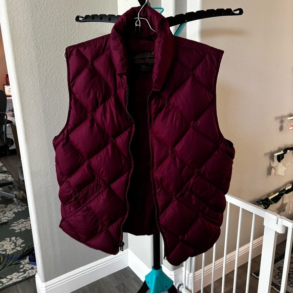 Eddie Bauer Jackets & Blazers - Eddie Bauer Maroon Goose Down Vest
